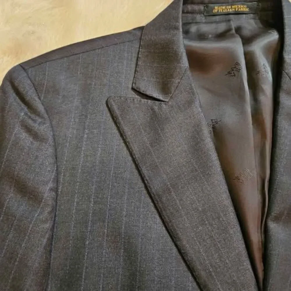 Jos A Bank Reserve REDA 1865 100% Wool Pinstripe Blazer 40 Short Slim Fit
